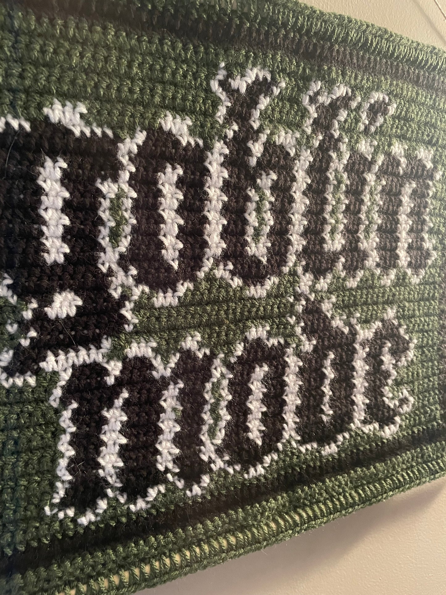 Crochet Goblin Mode Hanging Tapestry