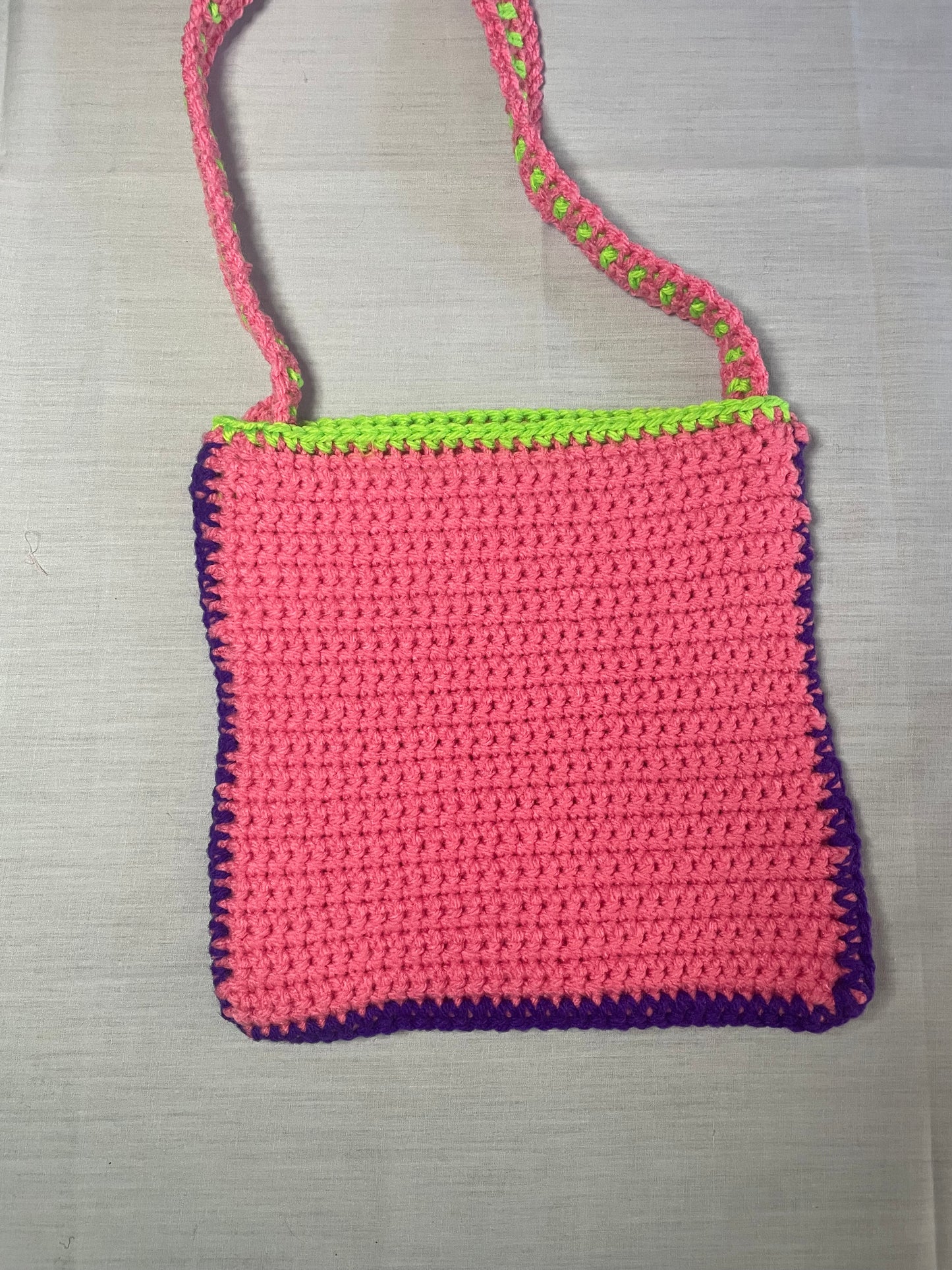 Crochet Neon Weird Crossbody Bag