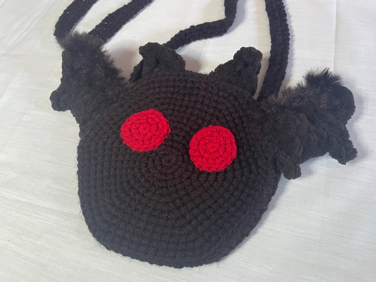 Crochet Mini Mothman Crossbody Bag