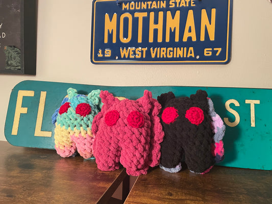 Crochet Cuddly Mothman - Assorted Colors