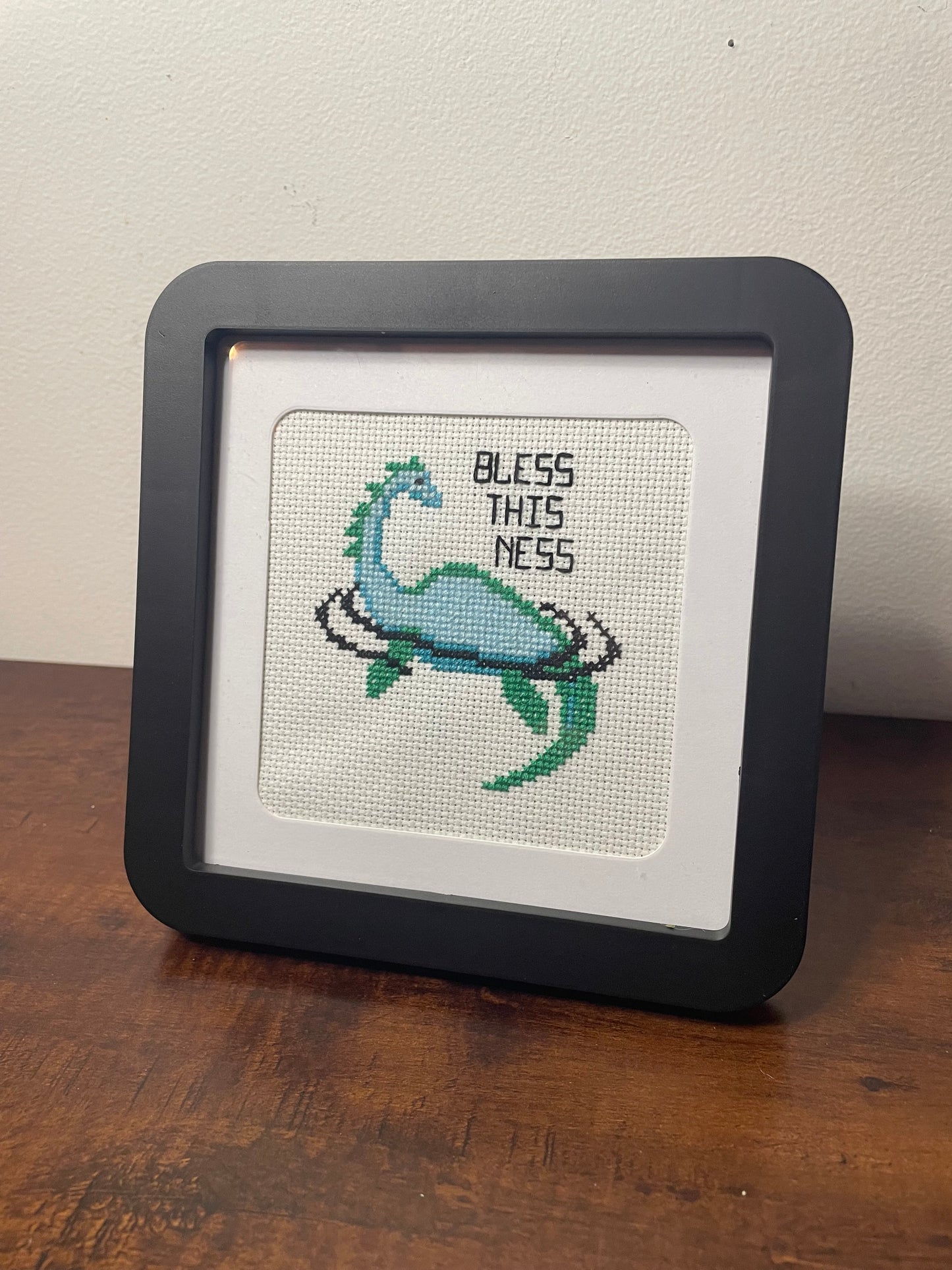 Bless This Ness Framed Cross Stitch