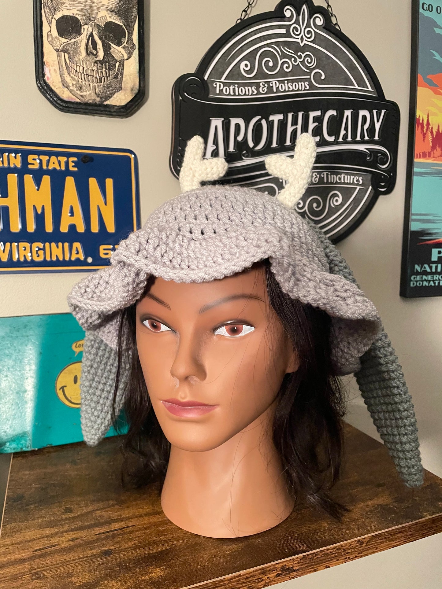 Crochet Jackalope Bucket Hat
