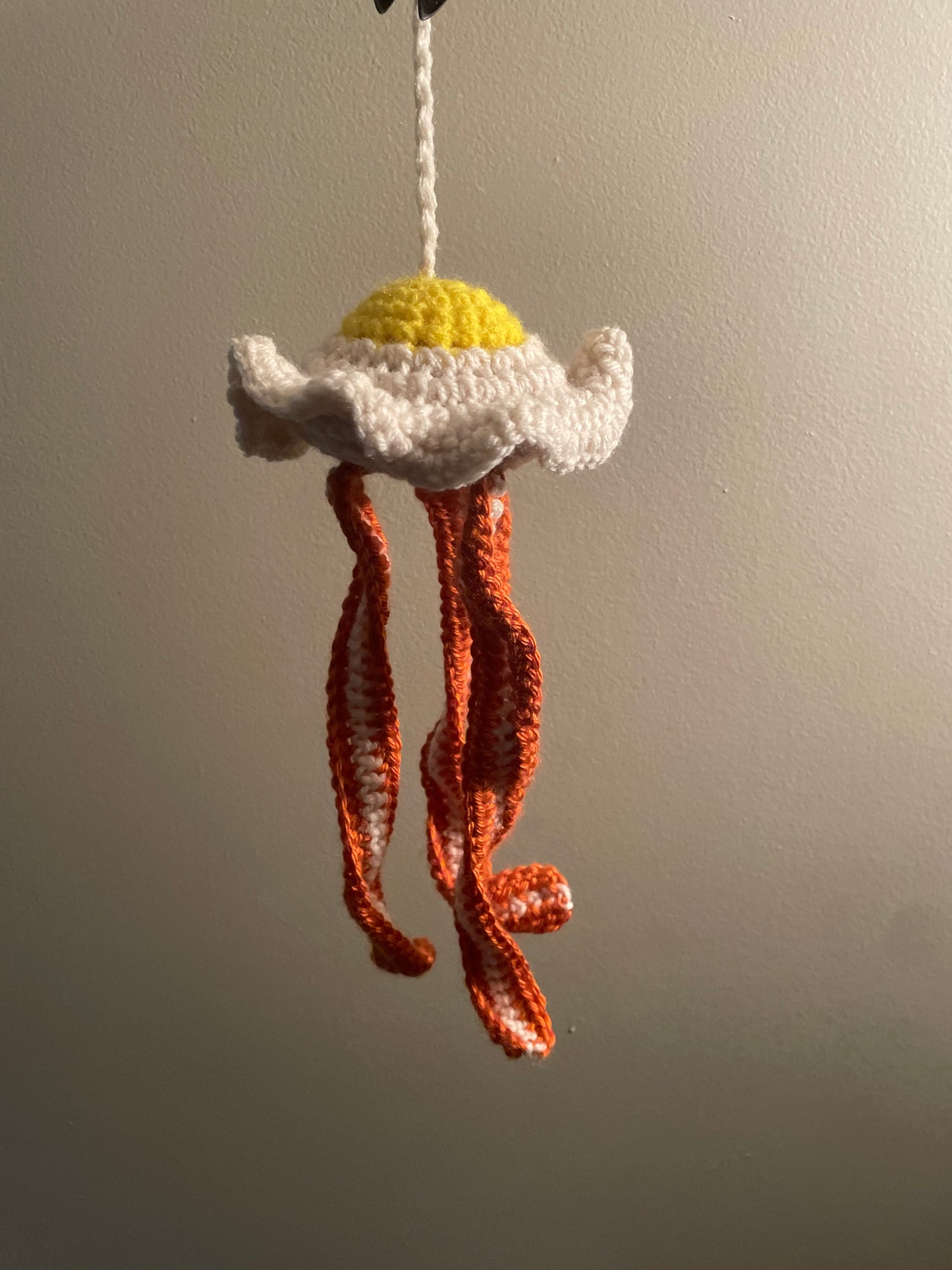 Crochet Bacon and Egg UFO