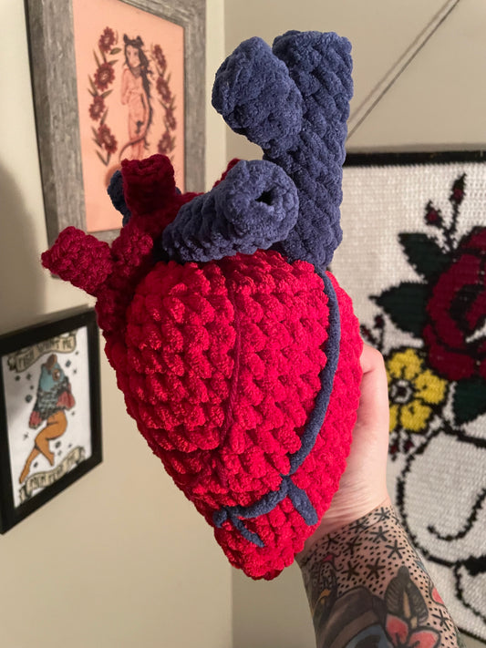 Crochet Anatomical Heart Plush