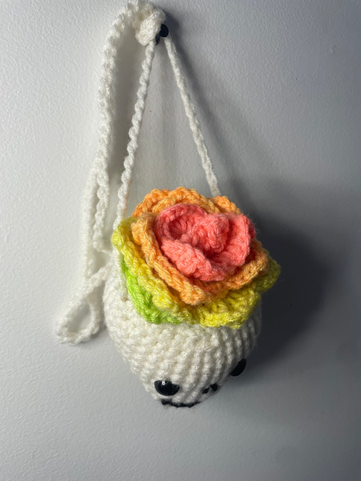 Crochet Hanging Skull Planter