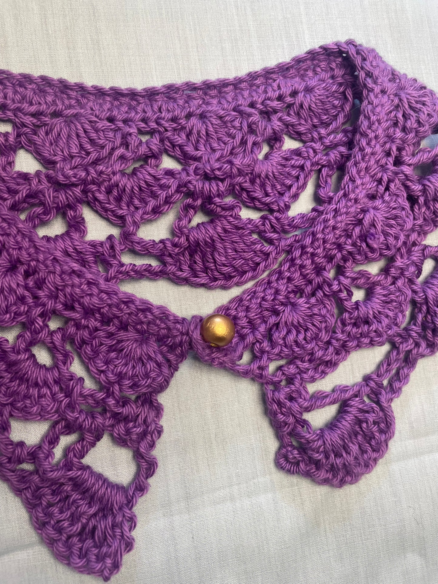 Crochet Purple Lace Collar