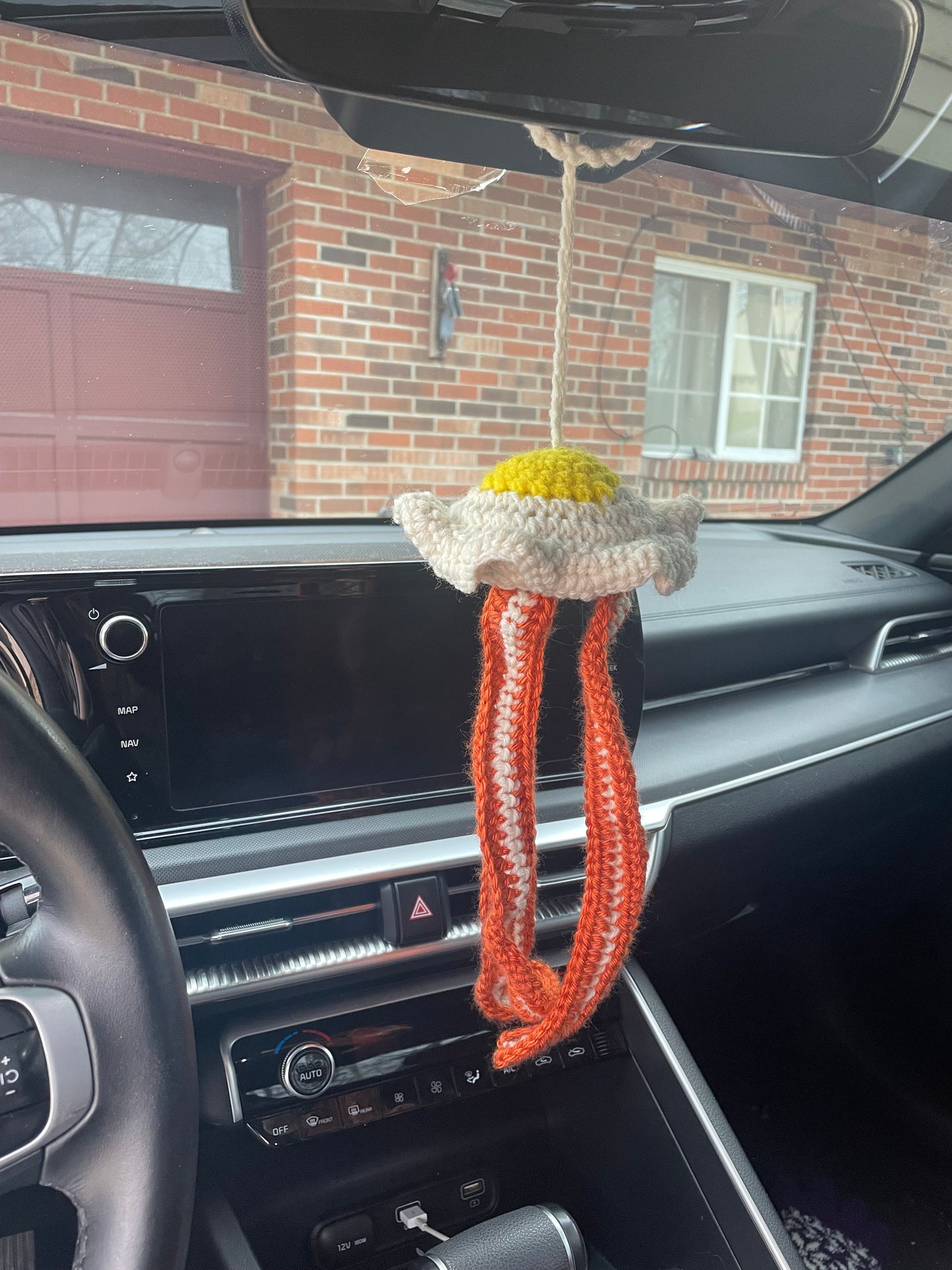Crochet Bacon and Egg UFO