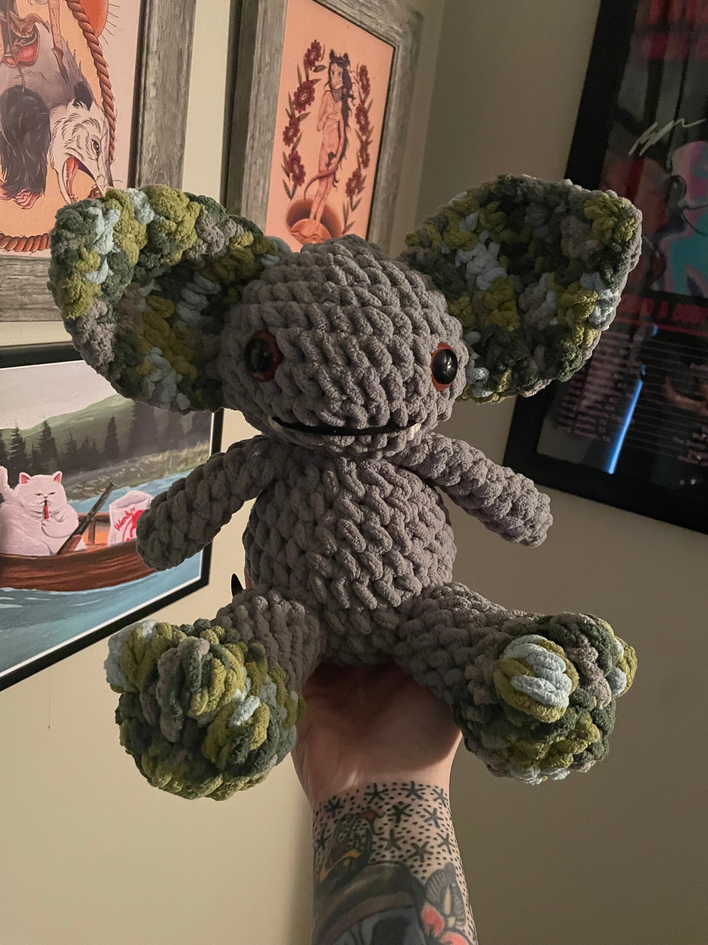 Crochet Goblin Plush and Hat Set