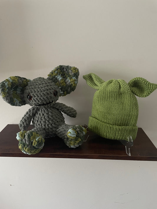 Crochet Goblin Plush and Hat Set