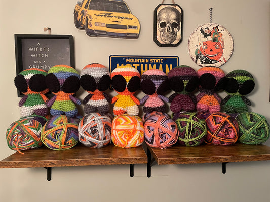 Crochet Pet Aliens - Halloween Sparkle Series
