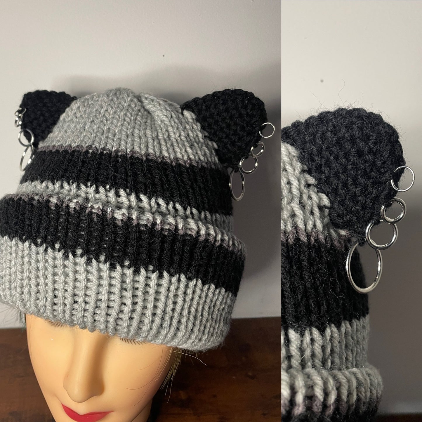 Handmade Punk Kitty Pierced Ear Hats