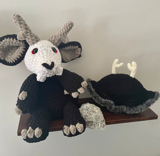 Crochet Wendigo Plush and Bucket Hat Set