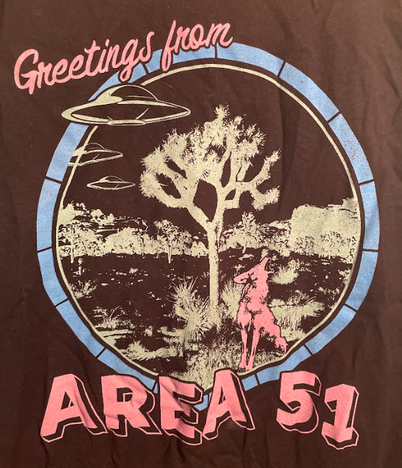 Cryptid Thrifted Upcycled Area 51 Crop Tank Size Medium