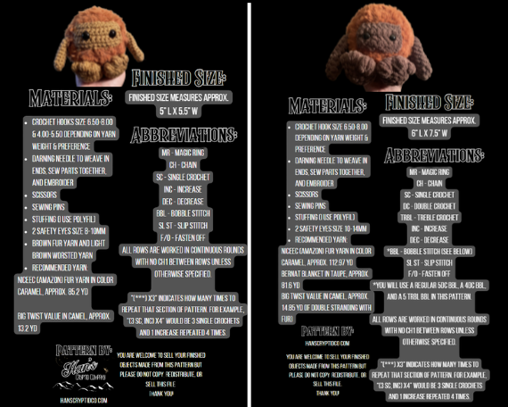 DIGITAL PDF DOWNLOAD* Crochet Pattern Bundle Softie & Chonky Sasquatch Amigurumi Plush