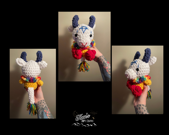 DIGITAL PDF DOWNLOAD* Crochet Pattern Clown Baphomet Amigurumi Plush