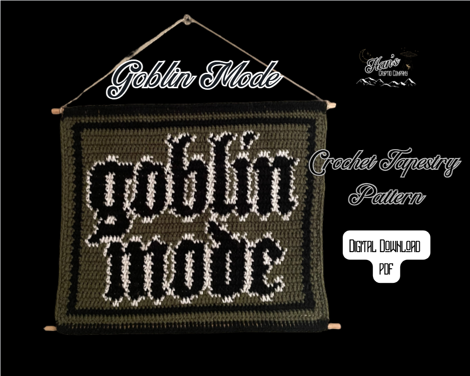 DIGITAL PDF DOWNLOAD* Crochet Goblin Mode Tapestry Pattern