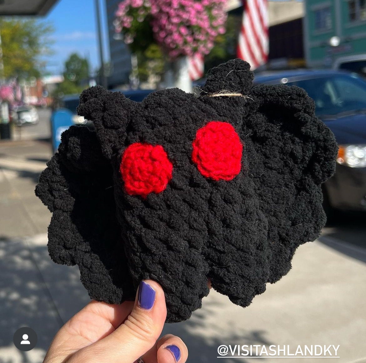 Handmade Crochet Cuddly Mothman / Cryptid Plush Amigurumi Cute Gift
