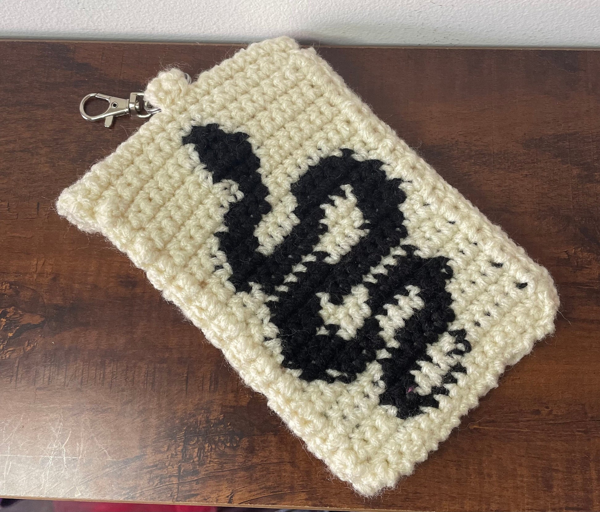 Crochet Snake Keychain Pouch / Witchy Alt Goth Phone Holder