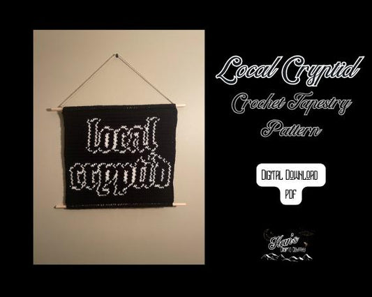 DIGITAL PDF DOWNLOAD* Crochet Local Cryptid Tapestry Pattern