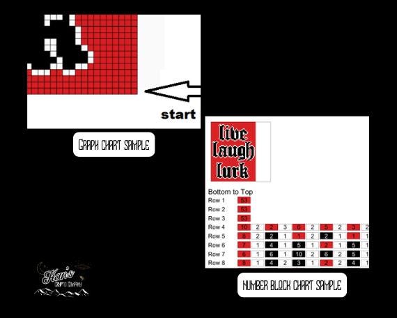 DIGITAL PDF DOWNLOAD* Crochet Live Laugh Lurk Tapestry Pattern
