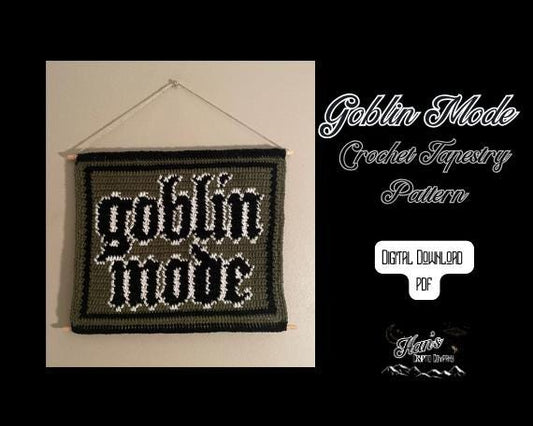 DIGITAL PDF DOWNLOAD* Crochet Goblin Mode Tapestry Pattern