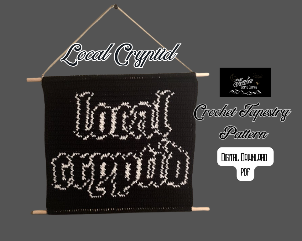 DIGITAL PDF DOWNLOAD* Crochet Local Cryptid Tapestry Pattern