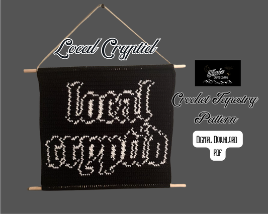DIGITAL PDF DOWNLOAD* Crochet Local Cryptid Tapestry Pattern